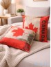 Retro Vintage Double-sided Canadian Flag Maple Leaf Print Cushion Cover & Filler